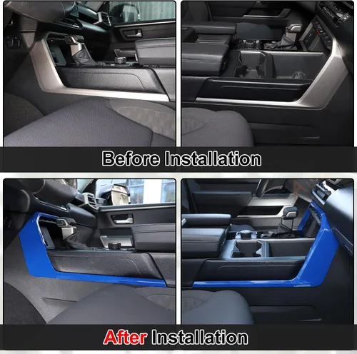 Vista 5 de Aunginsy Cubierta de Moldura de Marco de Panel de Cambios de Caja de Engranajes de Consola Central de Automóvil Compatible con Toyota Tundra/Sequoia