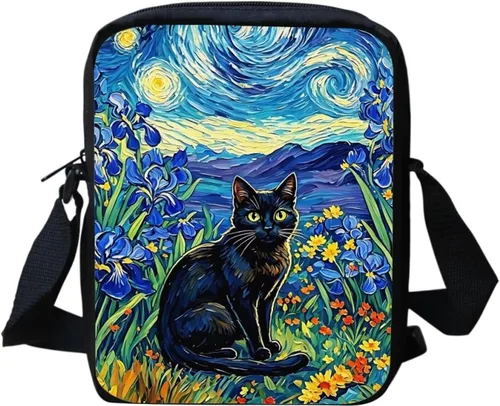 Vista 32 de HUGS IDEA Animales Cara Pequeña Crossbody Bolsos Bolso De Hombro Bandera estadounidense