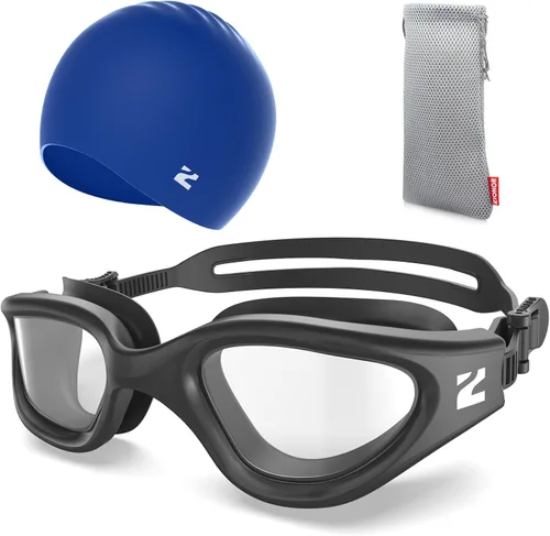 Vista 20 de ZIONOR Gafas de natación para adultos, G1 Air con protección UV antivaho y a prueba de fugas, ajuste cómodo para adultos, hombres y mujeres, incluye