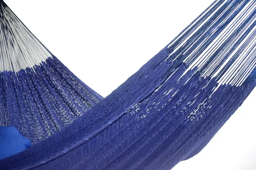 Vista 2 de HAMMOCKS RADA. - Cuerda de algodón más gruesa - Estilo maya (azul oscuro)