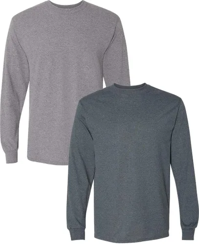 Vista 31 de Gildan - Camiseta DryBlend de manga larga para adulto, estilo G8400, paquete de 2
