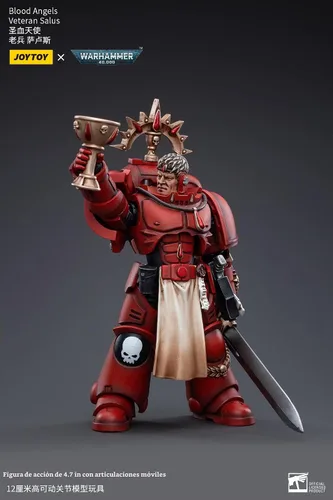 Vista 4 de JOYTOY 1/18 Warhammer 40,000 Figura de acción Blood Angels Veteran Salus Collection Modelo Regalo de cumpleaños