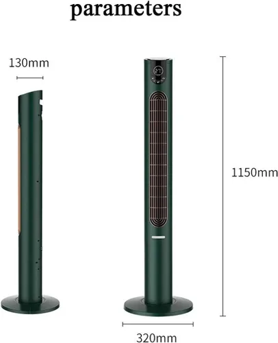 Vista 7 de Ventilador de torre con control remoto, ventilador inteligente para dormitorio con oscilación de 105°, ventilador sin aspas con opciones de 6