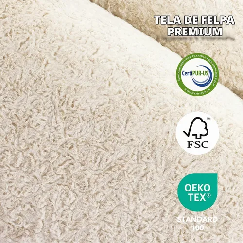 Vista 7 de EONIX Silla reclinable de pared Zero Clearance, tela de felpa prémium Beige