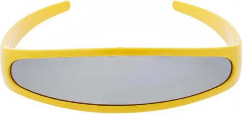 Vista 12 de zeroUV - Gafas de sol con visera de lente espejada de color cíclope estrecho futurista