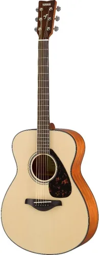 Vista 5 de Yamaha FS800J - Guitarra acústica de cuerpo pequeño con parte superior sólida, natural, concierto
