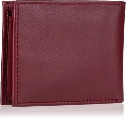 Vista 2 de Tommy Hilfiger Cartera de cuero genuino para hombre con múltiples ranuras para tarjetas