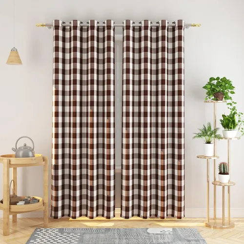 Vista 18 de Cortinas de 24 pulgadas de largo con diseño Buffalo Check Gingham Plaid para ventanas de cocina y baño, tratamiento para ventanas con 2 paneles