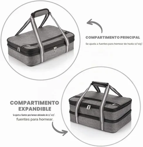 Vista 4 de Stack Store Plus More Cazuela aislada para alimentos calientes o fríos, soporte para lasaña para picnic, comida, cocina, se adapta a platos de horno