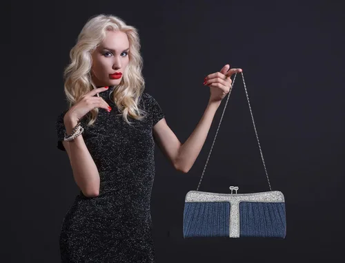 Vista 7 de YOJOY Rhinestone Clutch Purses for Women Purses and Handbags Formal Wedding Party Prom Purse Money Bags