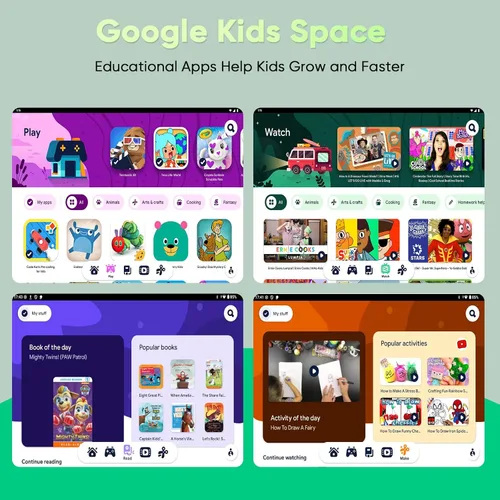 Vista 3 de aiprotablet Tableta para niños, Android 16 para niños de 10 pulgadas, Octa-Core 2.2 GHz con funda, 30 GB de RAM 64 GB ROM, 2 TB expandir, control
