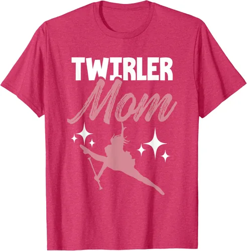Vista 30 de Twirler Mom Baton Twirl Mother Majorette Twirling Camiseta, Negro, S