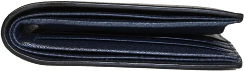 Vista 9 de Prada Billetera de cuero Saffiano azul para hombre 2m0738 Baltico+Nero, Azul (Báltico+nero), Bi-fold