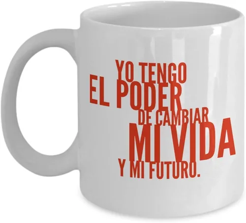 Vista 4 de Taza de Cafe Mi Vida Vaso, taza café divertidas, tazas personalizadas, taza de café inspiradoras, taza con mensajes positivos., 11onza
