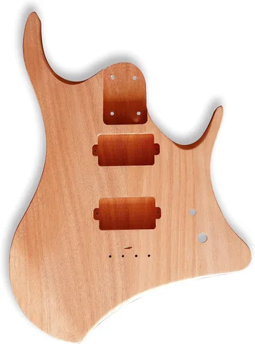 Vista 2 de DIY estilo sin cabeza kits de guitarra eléctrica cuerpo de caoba duro arce cuello usted construye la guitarra