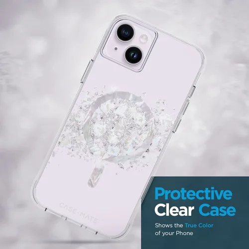 Vista 7 de Case-Mate Funda para iPhone 15 Plus/14 Plus de 6.7 pulgadas, toque de perla [protección contra caídas de 10 pies] [compatible con MagSafe] Funda
