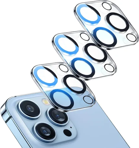 Vista 12 de Protector de lente de cámara para iPhone, vidrio templado 9H, antiarañazos, compatible con fundas, círculo nocturno, claridad HD sin burbujas
