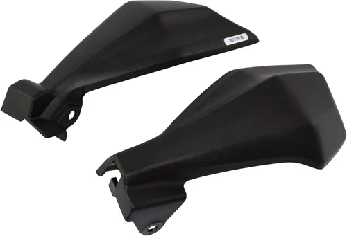 Vista 7 de Paramanos de motocicleta negro manillar cepillo de mano protector de freno embrague cubierta protector de flujo de aire deflector de viento