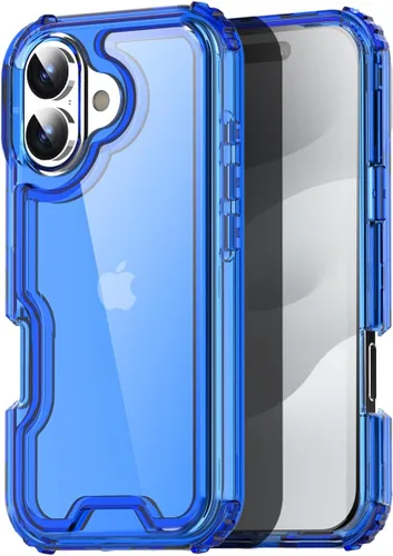 Vista 25 de AICase para iPhone 17 Transparente, Resistente Duradera de 3 Capas de Cristal Transparente [No amarillea]