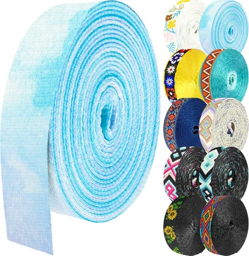 Vista 65 de 1.5 pulgadas Correa de nailon con patrón, correas de cinturón de nailon, correas para bolso, correas para mochila, cinturón de nailon