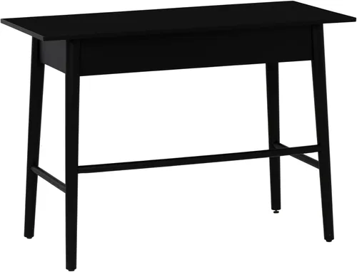 Vista 9 de Linon Escritorio de madera negro con un cajón Melissa