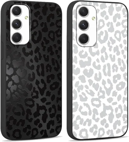Vista 54 de Pack de 2 fundas con estampado de guepardo para Samsung Galaxy A03s 4G de 6.5", fundas de diseño de patrón de leopardo de lujo, de silicona suave