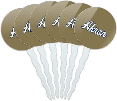 Vista 269 de Abilene Christian - Juego de 6 palillos para cupcakes con logotipo secundario