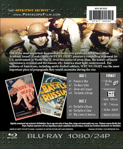 Vista 2 de WHY WE FIGHT Frank Capra's Epic Documentary Series 2 Blu-Ray Disc Set