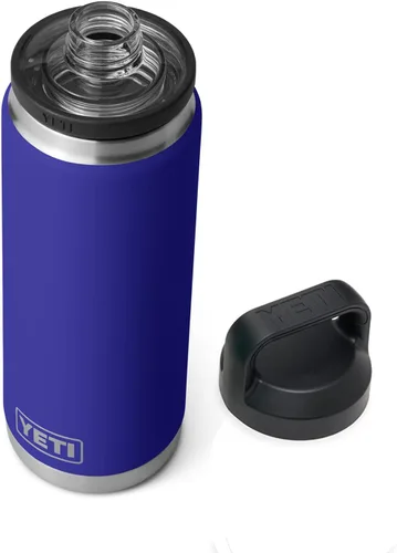Vista 35 de YETI Rambler - Botella de acero inoxidable, hermética, con aislamiento al vacío y tapa chug, 26 onzas, color amarillo alpino Alpine Amarillo
