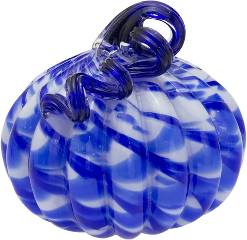 Vista 16 de Boston International Calabaza de cristal para otoño, cosecha, Acción de Gracias, decoración de mesa de vidrio soplado a mano, pequeño, remolino