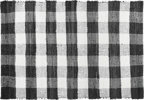 Vista 8 de GLAMBURG Alfombra de cuadros de búfalo de algodón lavable, tapete de bienvenida a cuadros tejida a mano 18x30 para cocina, baño, porche, lavandería