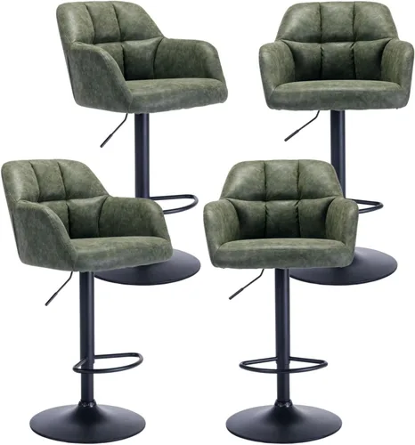Vista 11 de ROCITY Juego de 2 taburetes de bar de terciopelo con respaldo, silla de bar beige para isla de cocina, taburetes de bar modernos con patas de metal