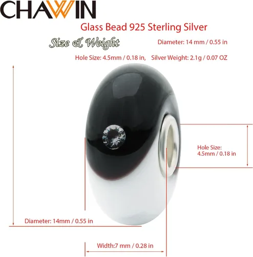 Vista 2 de Abalorios de cristal de Murano auténticos dijes de plata de ley 925 con núcleo de flor roja, corazón rosa, cuentas de vidrio blancas y amarillas