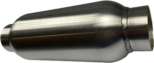 Vista 3 de Par de 2.5" Entrada/Salida - 12" Longitud Silenciador Resonador de Escape SS