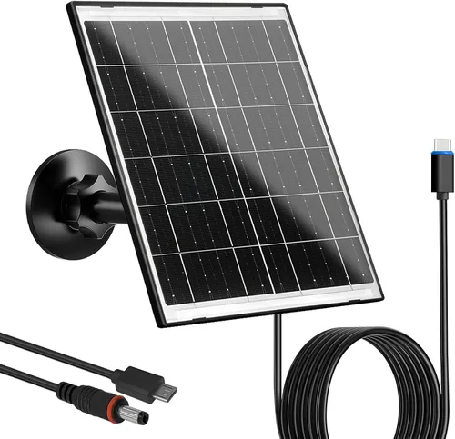 Vista 11 de Zivif Panel solar de 7 W compatible con timbres Ring Video Doorbell 2, 3, 3 Plus y 4 Cargador solar con batería incorporada de 2600 mAh, IP65