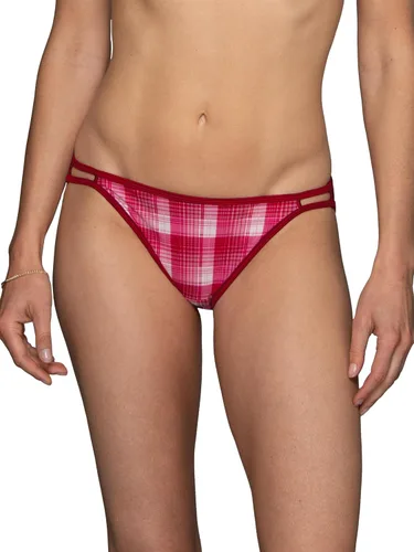 Vista 83 de Vanity Fair Bragas de bikini con tira para mujer, Illumination, con elástico sedoso y ribete de satén Paquete de 3 Negro (Midnight Black)