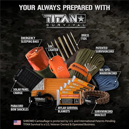 Vista 5 de TITAN Survival Ferro Rod - Arrancador de fuego de 0.5 x 5.5 pulgadas