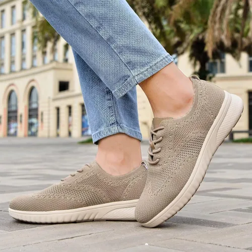 Vista 6 de TIOSEBON Zapatos deportivos Oxoford para caminar para hombre, zapatos casuales de malla de trabajo