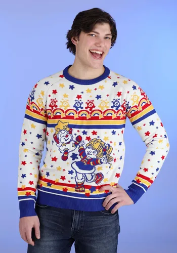 Vista 2 de Suéter Retro Rainbow Brite Feo de Navidad para Adultos Multicolor