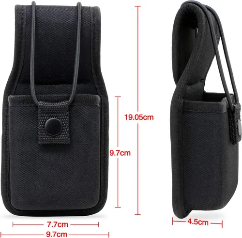 Vista 2 de Funda para radio Walkie Talkie para cinturón de servicio de nailon compatible con MOTOROLA MT500, MT1000, MTS2000 y modelos similares