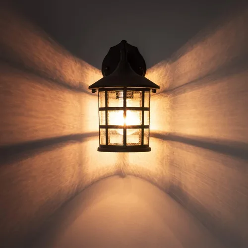 Vista 4 de mirrea Luces negras de 10 pulgadas para autocar al aire libre con pantalla de vidrio sembrado, luz impermeable para patio, porche, luz de pared