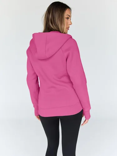 Vista 77 de Trendy Queen Sudaderas con capucha y cremallera para mujer, chaquetas de vellón, talla extragrande, moda de otoño e invierno
