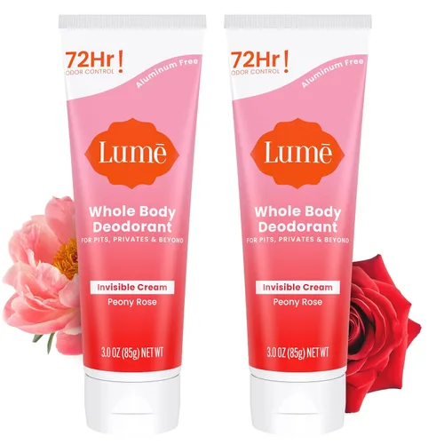 Vista 15 de Lume Desodorante para todo el cuerpo, tubo de crema invisible, control de olores de 72 horas, sin aluminio, sin bicarbonato de sodio, seguro