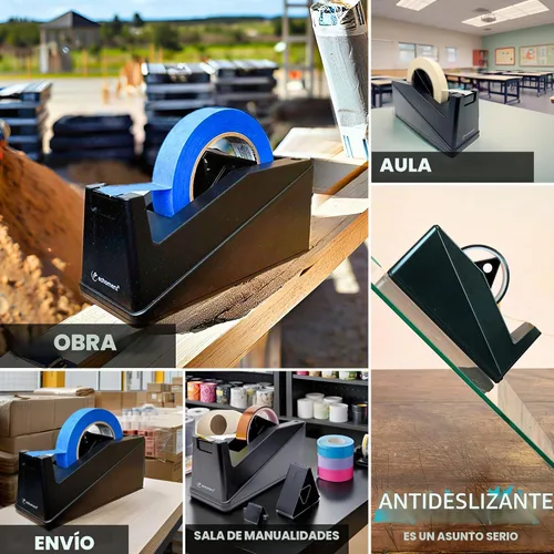 Vista 3 de Echomerx Dispensador de cinta de escritorio, con una sola mano