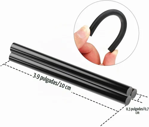 Vista 2 de ENPOINT - 72 barras de pegamento caliente negro, 0.27x4" Mini barras de pegamento caliente para reparación de abolladuras de automóviles