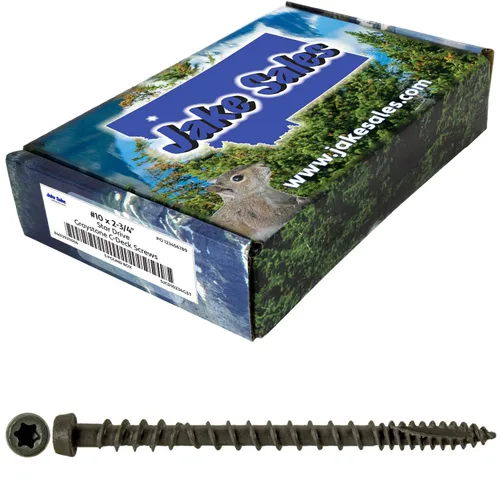Vista 20 de Tornillo de madera compuesto gris castillo de 2-3/4 pulgadas, cabeza de accionamiento Torx/Star Drive Head - Recubierto Exterior - Compatible