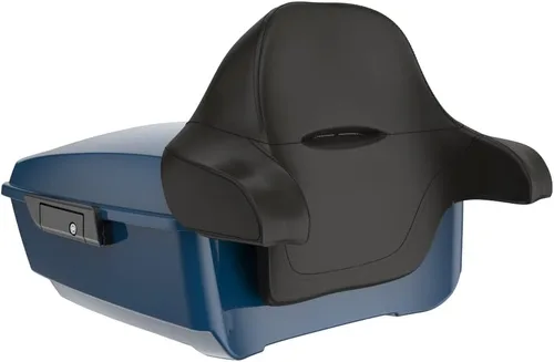Vista 24 de Moto Onfire King Tour - Maletero con almohadilla de respaldo para Harley Touring 1997+ (Barracuda Silver)