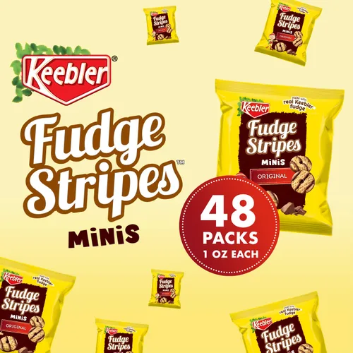 Vista 2 de Keebler Minis de galletas Fudge Stripes Original, 12 unidades, paquete de 4