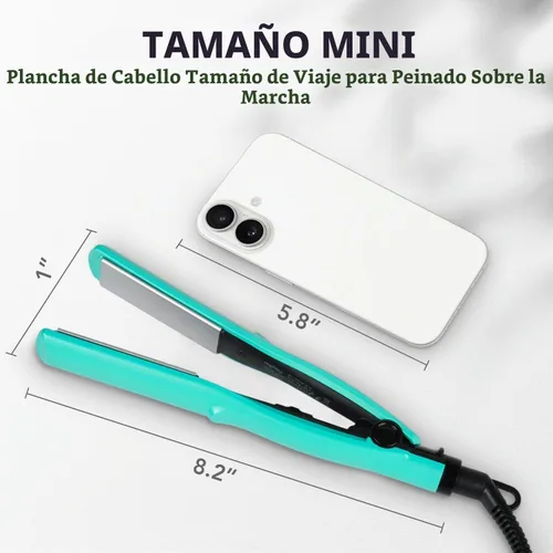 Vista 2 de Mini plancha plana de cerámica de 1 pulgada, enderezadora de pelo