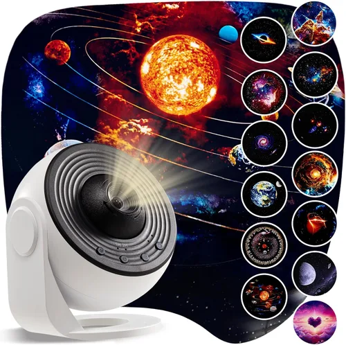 Vista 7 de XQBX Proyector de galaxia de huevo de dinosaurio un proyector Aurora con altavoz Bluetooth y ruido blanco, regalo de San Valentín para ella/él
